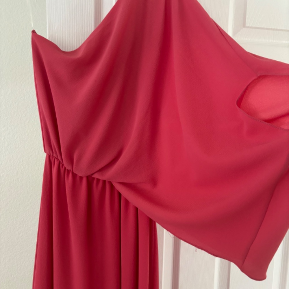 Judith March Teggy one shoulder coral/pink dress - Picture 4 of 7